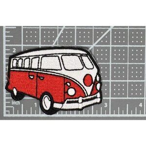 Hippie Wagon VW Bus Camper Van Vintage Style Retro 2.75in Patch Iron / Sew-On